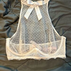 Victoria's Secret White Sheer Lace Bra